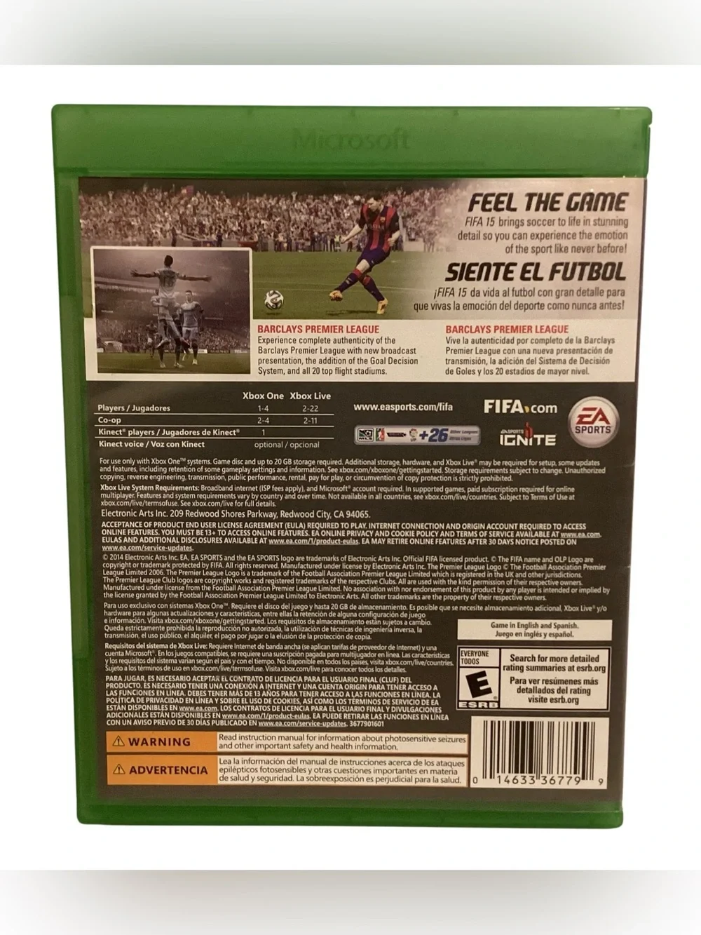 FIFA 15 Microsoft Xbox One Video Game EA Sports